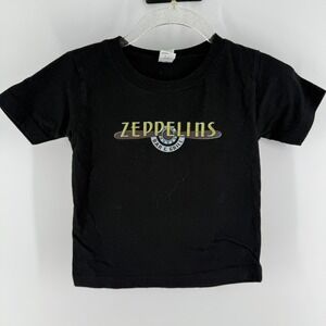 Precious Cargo T Shirt Toddler 2T Black Graphic Zeppelins Bar & Grill Print